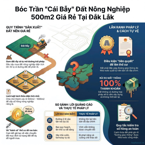Bóc Trần "Cái Bẫy" Đất Nông Nghiệp 500m2 Giá Rẻ Tại Đắk Lắk: Sự Thật Phũ Phàng Về Giấc Mơ "Lên Thổ Cư"