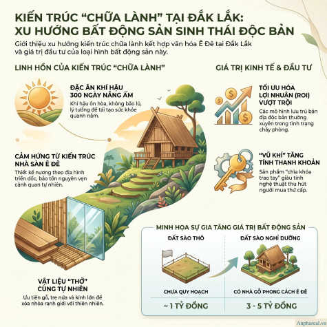 Kiến Trúc "Chữa Lành" Giữa Đại Ngàn: Xu Hướng Thiết Kế Bất Động Sản Sinh Thái Mang Âm Hưởng Ê Đê