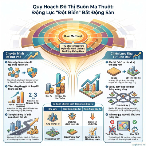 Bản Đồ Quy Hoạch Đô Thị Buôn Ma Thuột: Động Lực Tăng Giá Từ Làn Sóng Sáp Nhập & Mở Rộng Không Gian