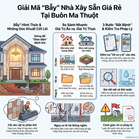 Nhà Xây Sẵn Buôn Ma Thuột: Giải Mã Bẫy Giá Rẻ