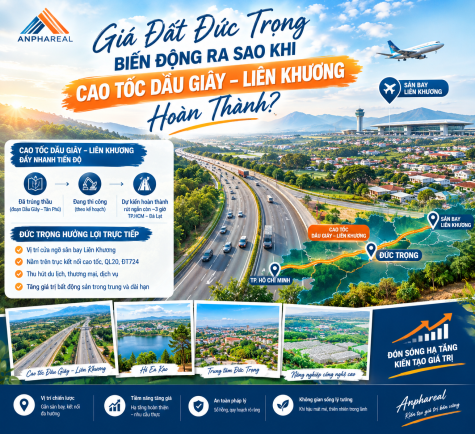 Giá Đất Đức Trọng Biến Động Ra Sao Khi Cao Tốc Dầu Giây – Liên Khương Hoàn Thành?