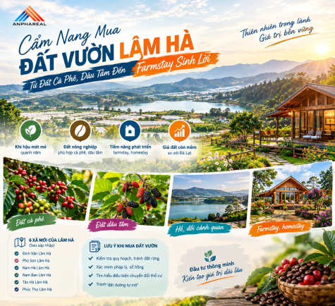 Cẩm Nang Mua Đất Vườn Lâm Hà: Từ Đất Cà Phê, Dâu Tằm Đến Farmstay Sinh Lời